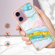 Ochranné pouzdro pro Motorola Moto G24 / G24 Power / G04, Marble Slim Case, modré