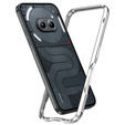 Pouzdro LUPHIE pro Nothing Phone 2a / 2a Plus, Armor Bumper, stříbrné