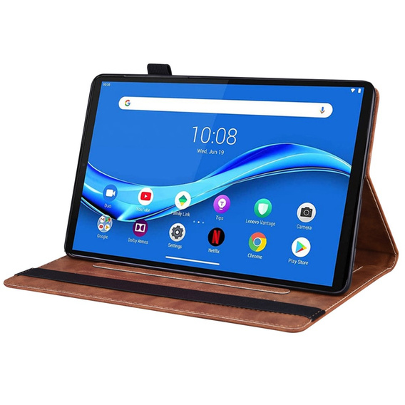 Pouzdro pro Lenovo Tab M10 Plus 10.6 Gen 3 TB-125F TB-128F, Classic, s prostorem pro stylus, hnědé