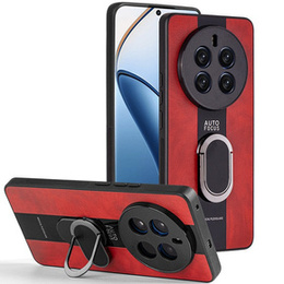 Pouzdro pro Realme 12 Pro 5G / 12 Pro+ 5G, Leather Kickstand Ring, červené