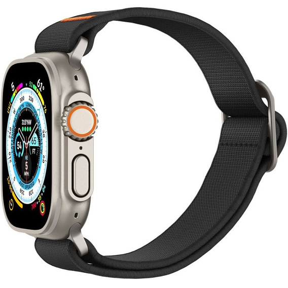 Pasek z Etui SPIGEN do Apple Watch 7 / 8 45mm, Metal Fit Pro, Szary