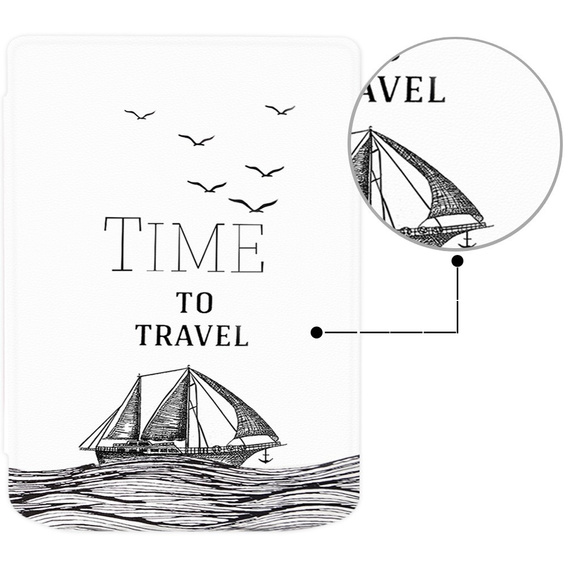 Pouzdro pro PocketBook Verse / Verse Pro, Smartcase, Time to travel