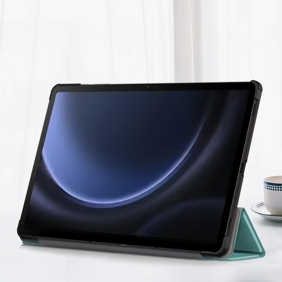 Pouzdro pro Samsung Galaxy Tab S9 FE+ Plus, Smartcase s prostorem pro stylus, zelené