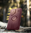 Pancéřové pouzdro pro Samsung Galaxy S25+ Plus, Dexnor CamProtect MagSafe, červené (dva rámečky)