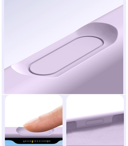 Silikonové pouzdro pro iPhone 17 Pro Max, pro MagSafe, proti nárazu, fialové