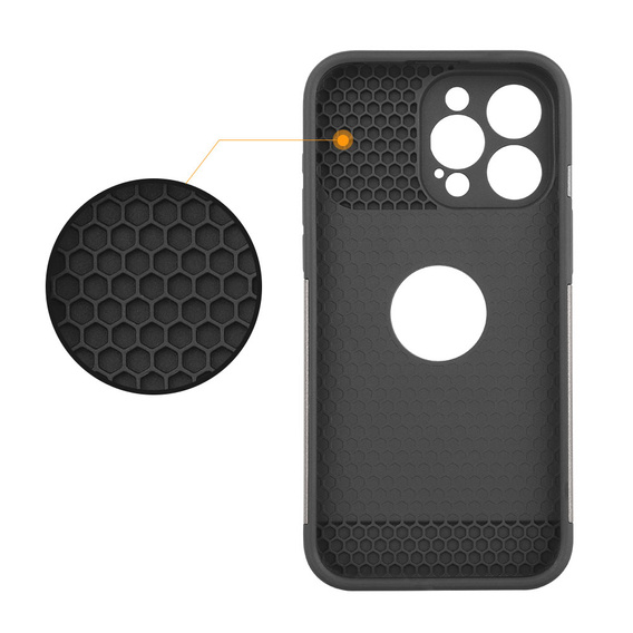 Pouzdro pro iPhone 15 Pro, ERBORD MagProtect Slide Camera, titanově šedý