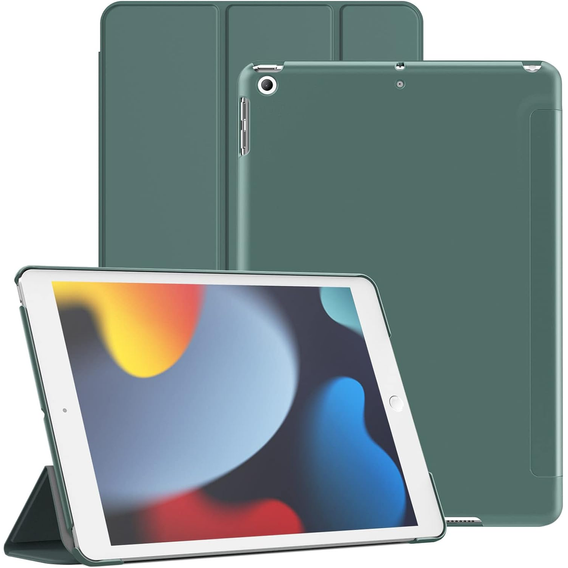 Pouzdro pro iPad 7/8/9 10.2 2019/2020/2021, Smartcase, tmavě zelené