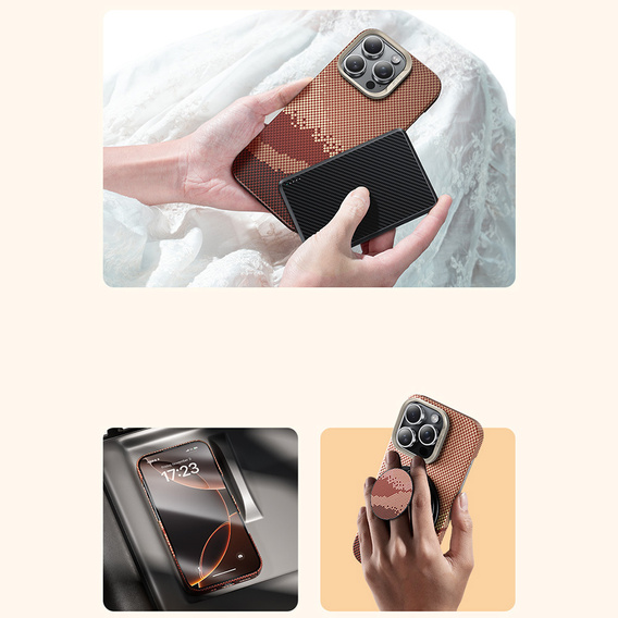 Pouzdro Benks Magnetic Golden Tide Kevlar 600D pro iPhone 16 Pro