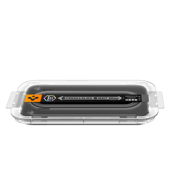 Spigen tvrzené sklo pro iPhone 17 Pro / 17 / 16 Pro, Glas.tR "EZ Fit Pro", čiré