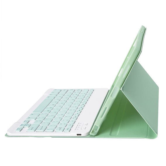 Pouzdro + klávesnice iPad 10.9 2022 10 Gen, Pen Slot, světle zelené
