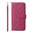 Flipové pouzdro pro Xiaomi Redmi A5, Crossbody Leather Wallet, kaštanové