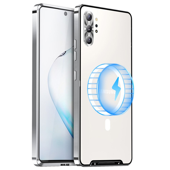 Ochranné pouzdro na fotoaparát pro Samsung Galaxy Note 10+ Plus, CamShield MagSafe, průhledná / stříbrná