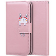 Klopové pouzdro pro Motorola Moto G22, Wallet Bunny, růžové