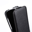 MELKCO flipové pouzdro pro iPhone 16 Pro, kožené, flipové, černé
