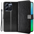 Klopové pouzdro pro Realme C51, Crazy Horse Wallet, černé