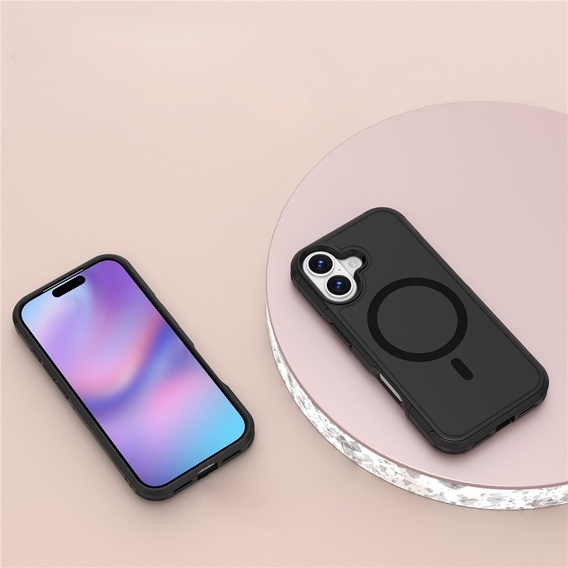 Pouzdro MagForce pro iPhone 17, pro MagSafe, pancéřované, černé