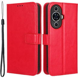 Klopové pouzdro pro Huawei Nova 11 Pro, Crazy Horse Wallet, červené