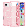 Pouzdro pro iPhone Air, pro MagSafe, třpytivé, průsvitně růžové