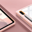 Pouzdro pro Samsung Galaxy Tab S9 FE / S10 FE, Smartcase Hybrid, se slotem na stylus, Marble růžové