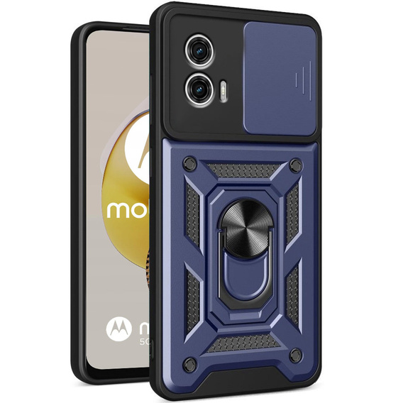 Pouzdro pro Motorola Moto G73 5G, CamShield Slide, modré