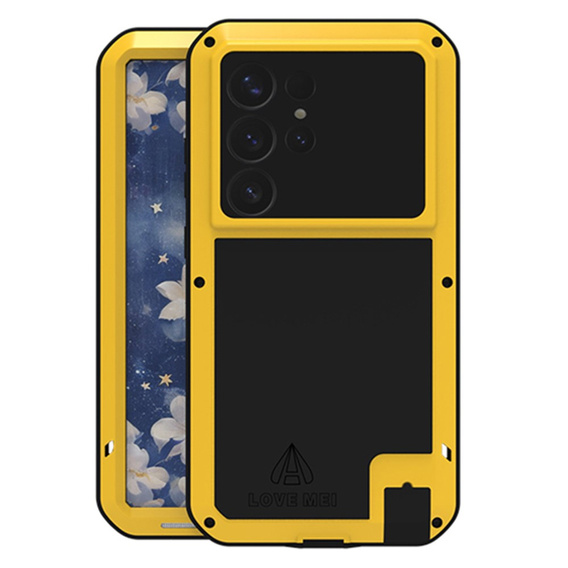 Pouzdro Love Mei pro Samsung Galaxy S25 Ultra, armored with glass, žluté