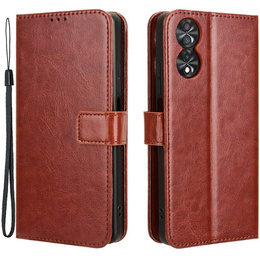 Klopové pouzdro pro TCL 40 NxtPaper, Crazy Horse Wallet, hnědé