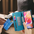 Klopové pouzdro pro Samsung Galaxy A56 5G, Wallet Zipper Pocket, modré