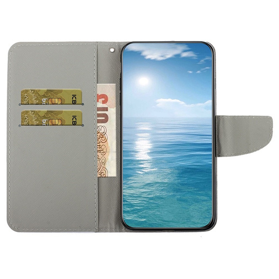 Klopové pouzdro pro Xiaomi Redmi 13C / Poco C65, Wallet, Stars, černé