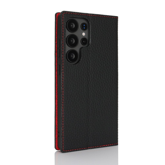Klopové pouzdro pro Samsung Galaxy S25 Ultra, Litchi Skin Grain, černé