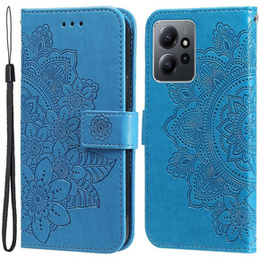 Klopové pouzdro pro Xiaomi Redmi Note 12 4G, Mandala Flower, modré