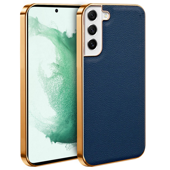 Pouzdro pro Samsung Galaxy S22+ Plus, Cowhide Leather, modré