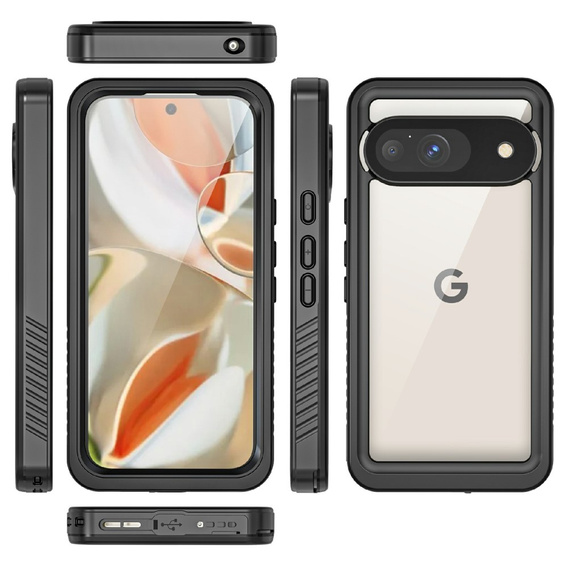 Vodotěsné pouzdro IP68 pro Google Pixel 9, Redpepper, černé