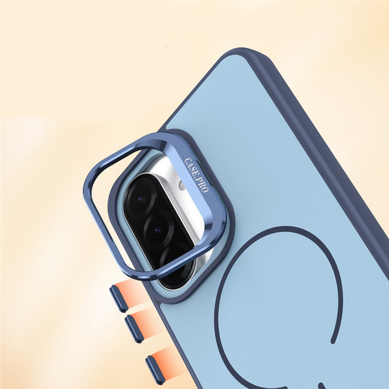 Skin-touch pouzdro s podstavcem pro MagSafe pro Samsung Galaxy A57 5G, modré