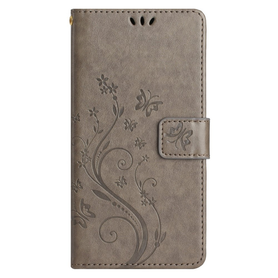Klopové pouzdro pro Samsung Galaxy A14 4G/5G, Mandala Flower, šedé