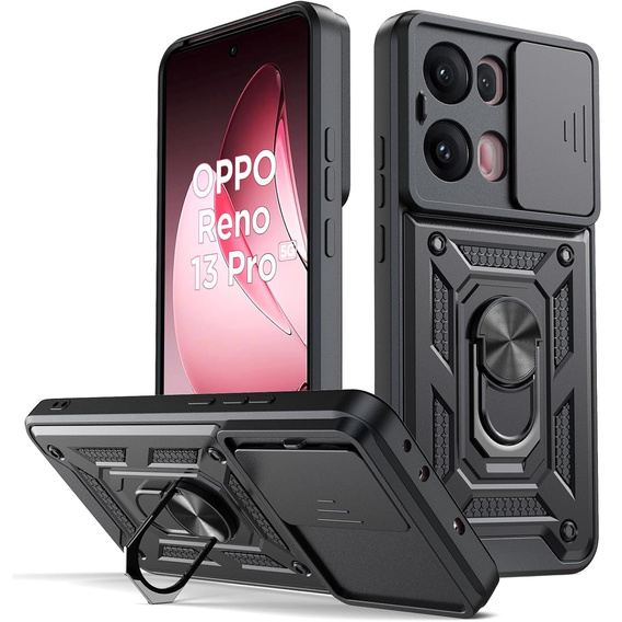 Pouzdro pro Oppo Reno 13 Pro, CamShield Slide, černé