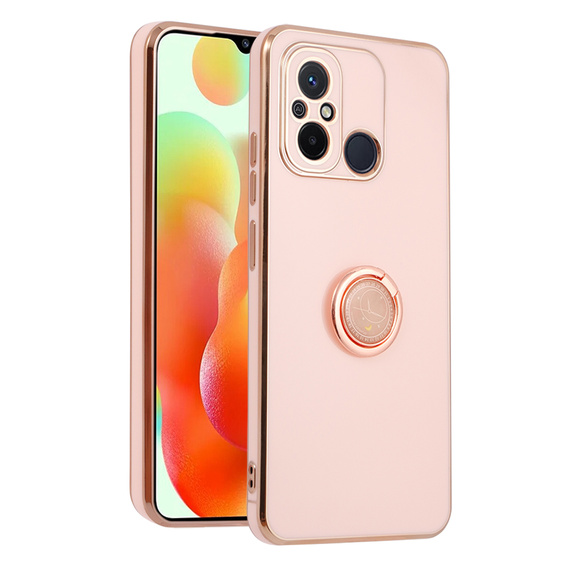 Pouzdro pro Xiaomi Redmi 12C, Electro Ring, růžové rose gold