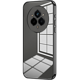 Pouzdro pro Realme 14 Pro+ 5G, Electroplating Frame, transparentní / černé