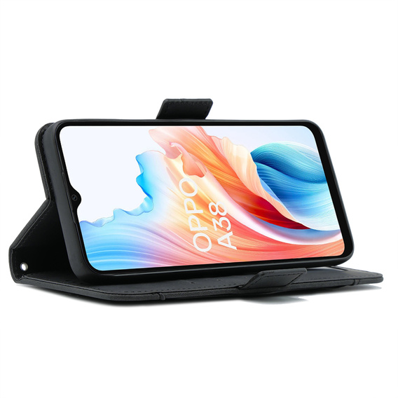 Klopové pouzdro pro Oppo A38 4G / Oppo A18 4G, Card Slot, černé