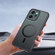 Matné pouzdro pro Oppo Reno 14, pro MagSafe, průsvitné černé