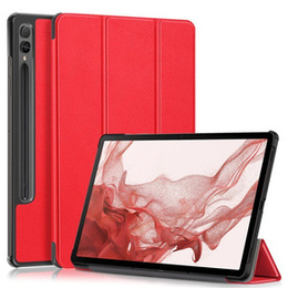 Pouzdro pro Samsung Galaxy Tab S9 Plus, Smartcase s prostorem pro stylus, červené