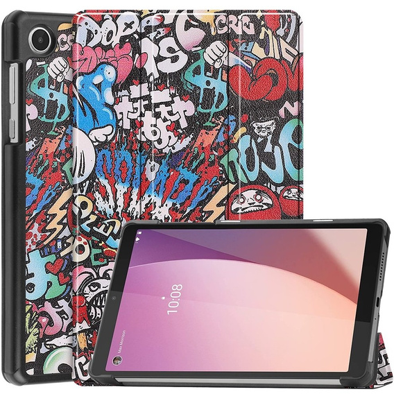 Pouzdro pro Lenovo Tab M8 Gen 4 TB-300FU, Smartcase, graffiti