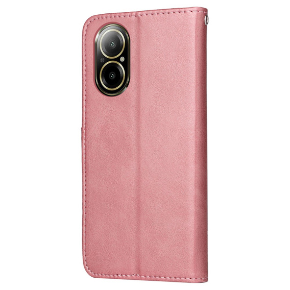 Klopové pouzdro pro Realme C67, Leather Wallet, růžové rose gold
