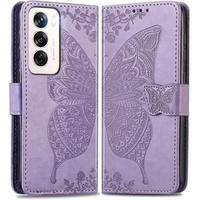 Klopové pouzdro pro Oppo Reno 12, Butterfly, fialové