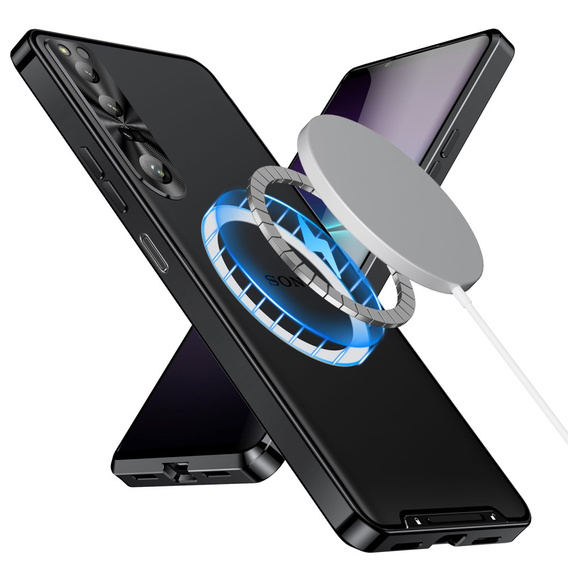 Ochranné pouzdro na fotoaparát pro Sony Xperia 1 V, CamShield MagSafe, transparentní / černé