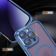 Pouzdro pro iPhone 14 Pro, ERBORD Impact Guard, MagSafe, modré