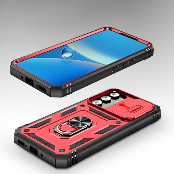 Pouzdro pro Samsung Galaxy A54 5G, CamShield Slide, červené / černé
