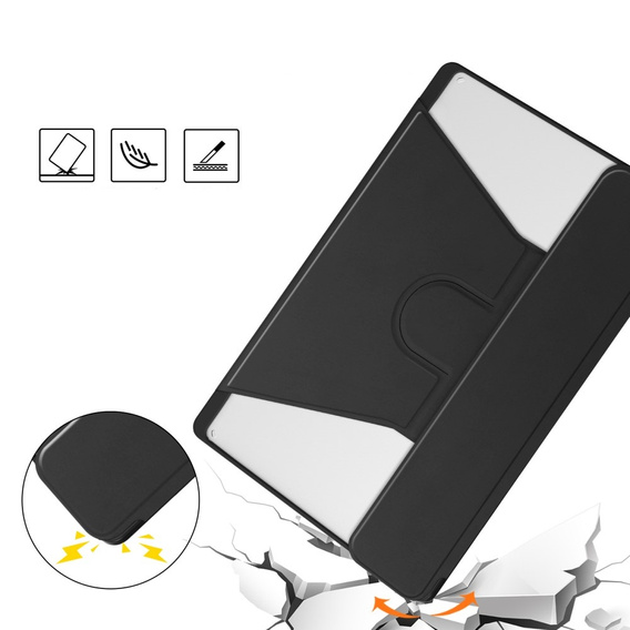 Pouzdro s klávesnicí pro Lenovo Tab M11, Rotary 360° Leather, černé