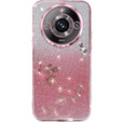 Pouzdro pro Realme 11 Pro 5G / Pro+ 5G, Glitter Flower, růžové rose gold