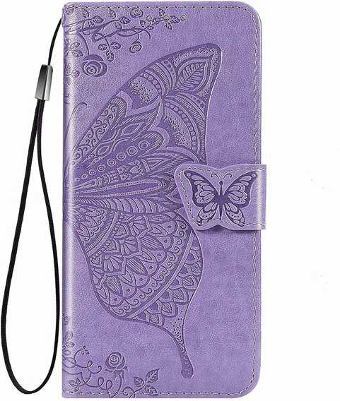 Klopové pouzdro pro Infinix Hot 50i 4G, Butterfly, fialové