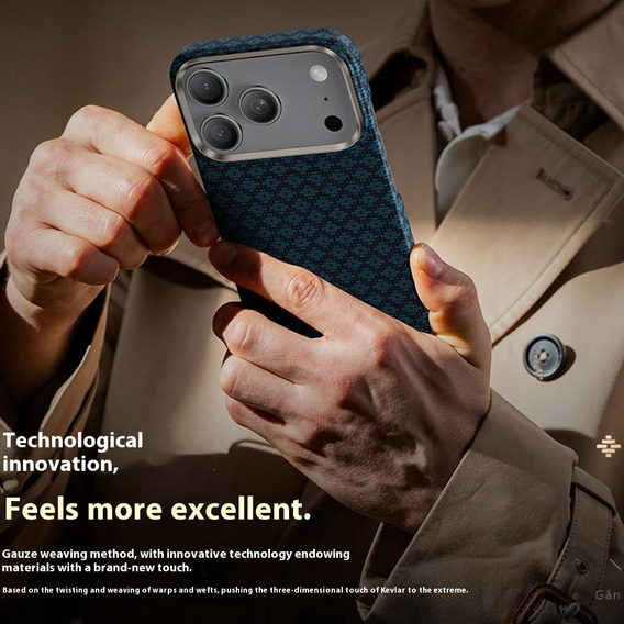 BENKS C1 Kevlar Aramid Fiber pouzdro pro MagSafe pro iPhone 17 Pro Max